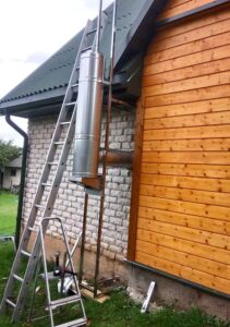 prailgintu pristatomu kaminu montavimas